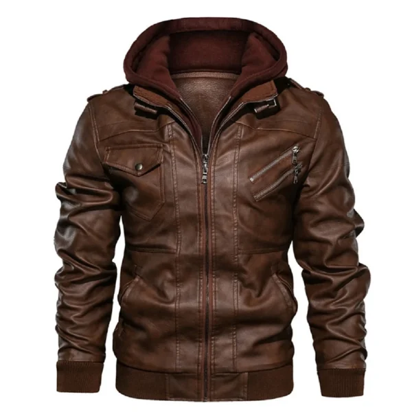 KB New Men's Leather Jackets Autumn Casual Motorcycle PU Jacket Biker Leather Coats Brand Clothing EU Size SA722 - Image 3