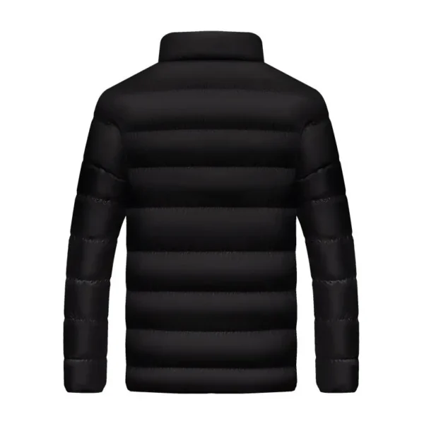 Men's padded cotton windbreaker jacket casual sports thermal optical coa thigh collar American trend, autumn, winter - Image 4