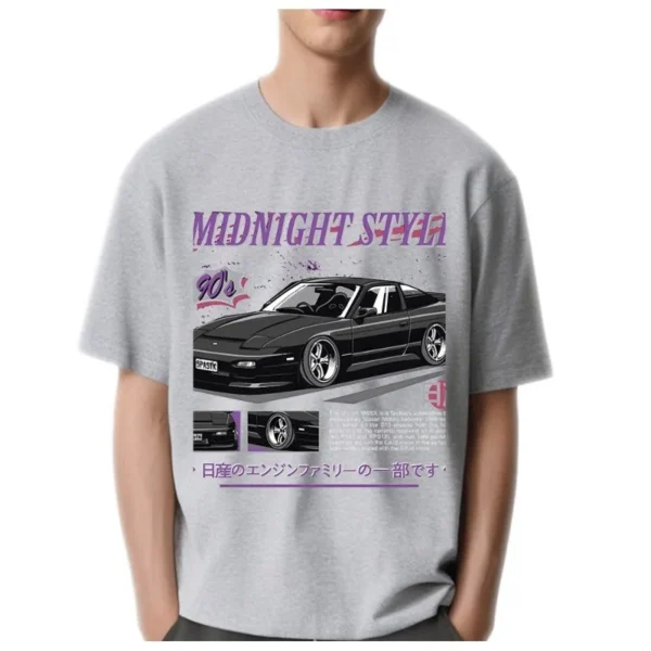 Niss-180sx Drift Car Racing T Shirt Men Fashion Printed Tshirt Tee Print Short Sleeve Tshirts Top Luxury Shirt Cotton T-Shirt - Image 3
