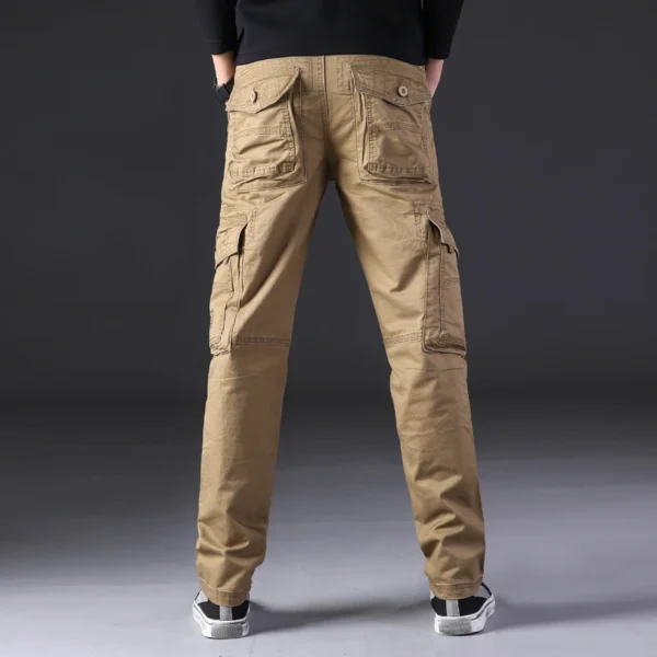Mens Cargo Pants Men Overalls Green Gray Cotton Men Loose Multi-Pockets Straight fit Men's Casual Trousers Homme Full Length - Image 6