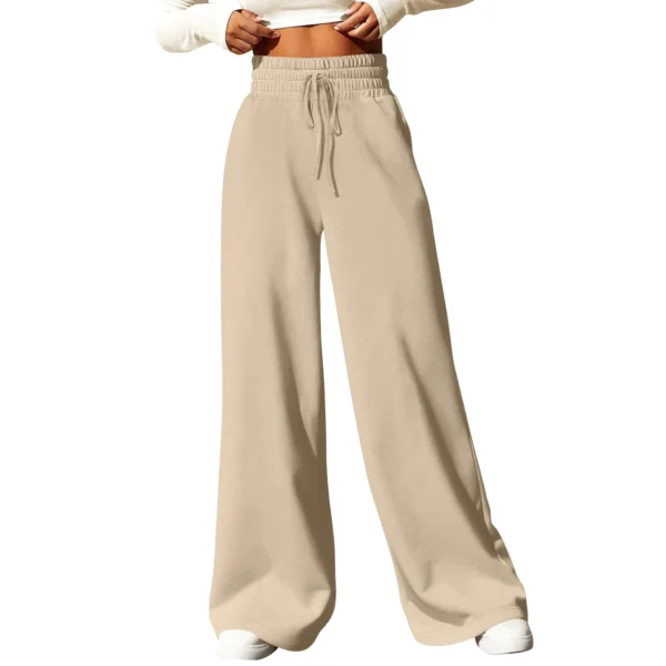 Womens Wide Leg Sweatpants Casual Loose Solid Color Pants Comfy Joggers Baggy Sweatpants Pockets Pants for Women Women’s Pants - Image 5