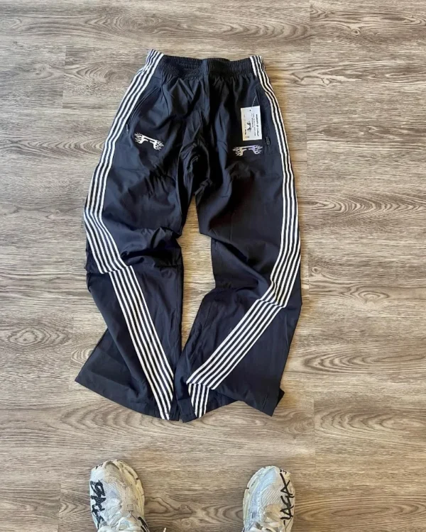 Europe and The United States Retro New Striped Elastic Waist Pants for Women Y2k Harajuku Trend Loose Sports Wide-leg Pants - Image 2