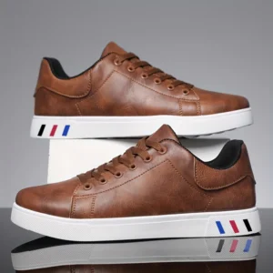 Men's Sneakers Classic Leather Casual Shoes Lace Up Platform Vulcanize Shoes for Men Flats High Quality Loafers Tenis Masculino