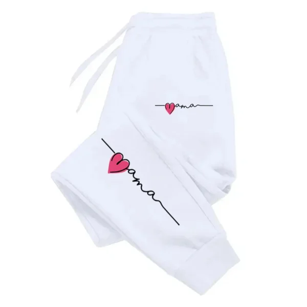 Loving Mama Printing Sweatpants Womens Jogger Fitting Casual Trousers Warm Long Baggy Running Leggings Gym Sportswear Couple - Image 2