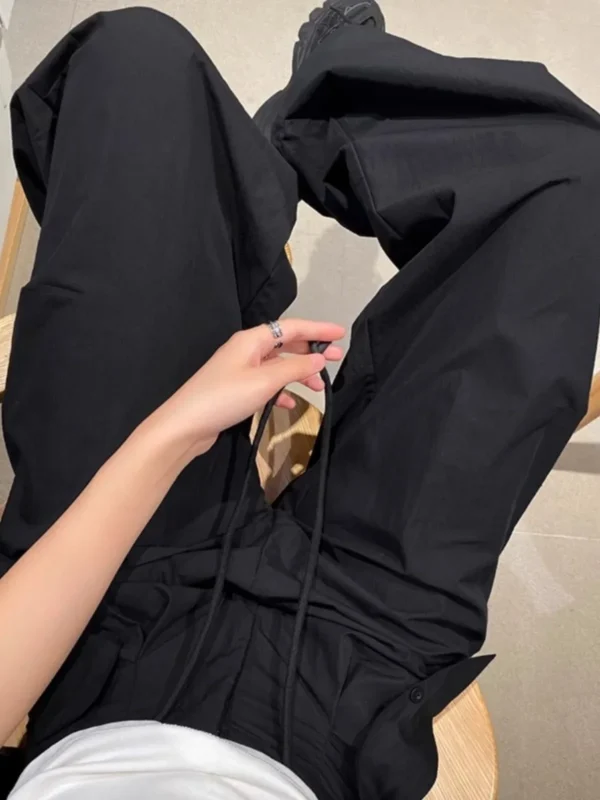 Girl Workwear Pants Overalls Women Autumn High Waist Parachute Pants Casual Wide Leg Pants Quick-Drng American Sweat pants Rush - Image 5