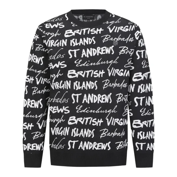 "Luxury New Style! ST ANDREWS Men's Trendy Pullover! High Elasticity, Autumn Sports Knitted Sweater, Golf, Versatile!" - Image 4
