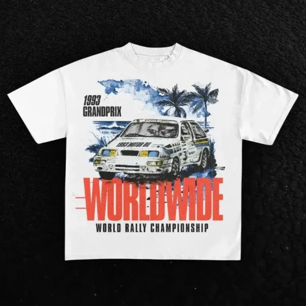 Y2K Retro T Shirt Racing Car Printed Pattern Streetwear Men 90S Poster Design Trendy Harajuku Casual Oversized Short Sleeve Tops - Image 3