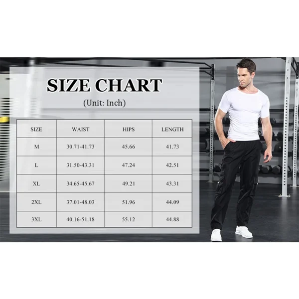 Picklion Men's Multi-Pocket Pants Outdoor Cargo Jogger Pant Work Hiking Tactical Loose Straight Trousers Sweatpants - Image 6