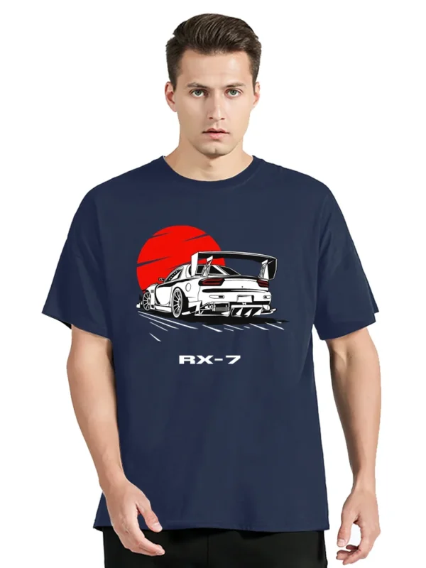 Initial DDrift Racing Rx-7 T-Shirt Takumi Fujiwara Rx 7 Jdm Cotton Tshirt Summer Men Clothing Streetwear Tops Oversized T Shirt - Image 5