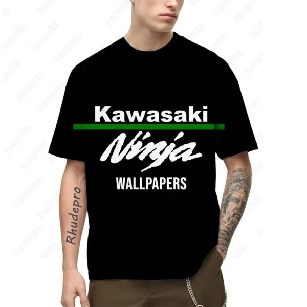 2024 Summer All-match Kawasakis Motorcycle Short-sleeved T Shirt For Men And Women Racing Fans T-shirt Cycling Half-sleeved - Image 6
