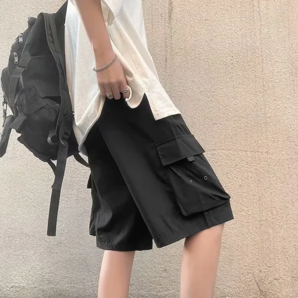 Streetwear Multi-Pocket Y2k Summer Cargo Shorts Mens Fashion Men's Shorts Loose Harajuku Baggy Straight Casual Short Pants - Image 2