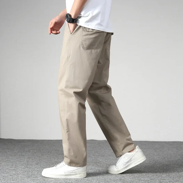 Mens casual Cargo Cotton Pants Men Pocket Loose Straight Pants 2023 Autumn New Male Brand Clothing Jogger Sports Work Trousers - Image 2