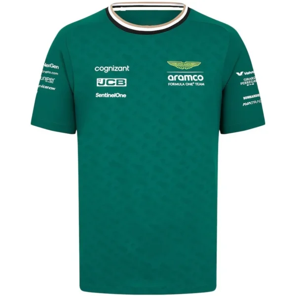 Formula1 Team Racing 2024 New Green Summer Men's Breathable T-Shirt Outdoor Sports Team Casual Short Sleeves T Shirt For Men - Image 5