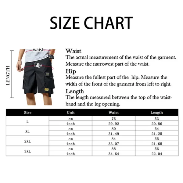 Summer Men's Shorts Casual Cargo Pants Letter Pocket Printed Straight Pants Sweatpants Male Outdoor Sports Running Clothing - Image 6