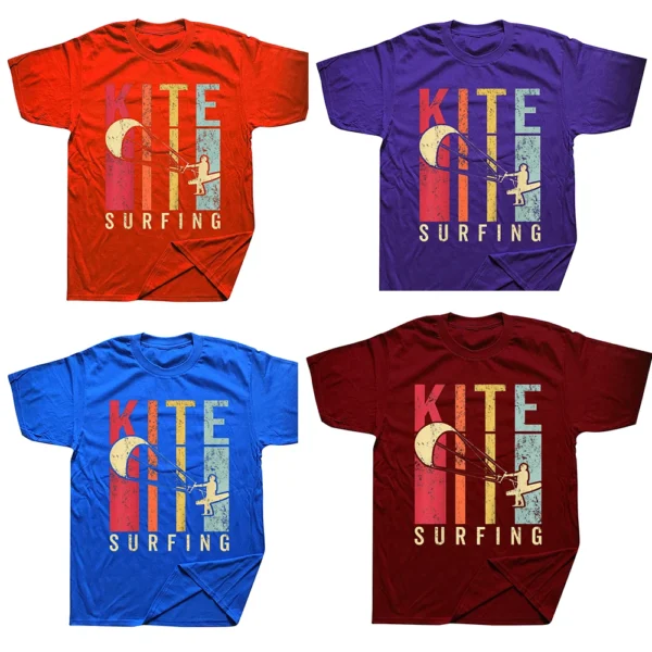 Funny Kite Surfing T Shirts Graphic Cotton Streetwear Short Sleeve Birthday Gifts Summer Style T-shirt Mens Clothing - Image 4