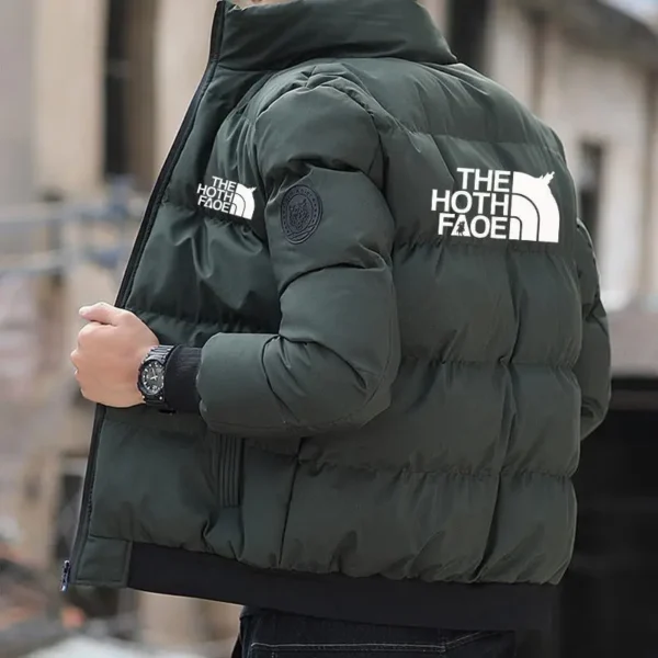 Cotton men's jacket, short windbreaker with tiger head logo, thick and informal, M-5XL, winter, 2024 - Image 3