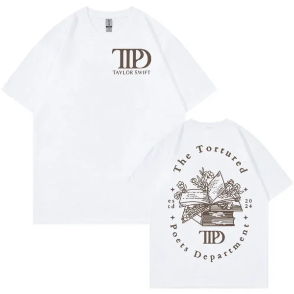 Tormented Poet Department Mark TTPD Printed T-Shirt Women's Men's Vintage Harajuku Fashion T-Shirt Casual Oversized T-Shirt - Image 3