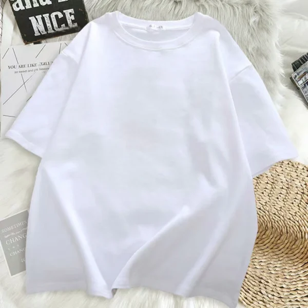 New T-shirt American Retro Fun Printed Short Sleeved with Trendy Women's Men Short Sleeve Street Style Loose Shirts for Women - Image 4
