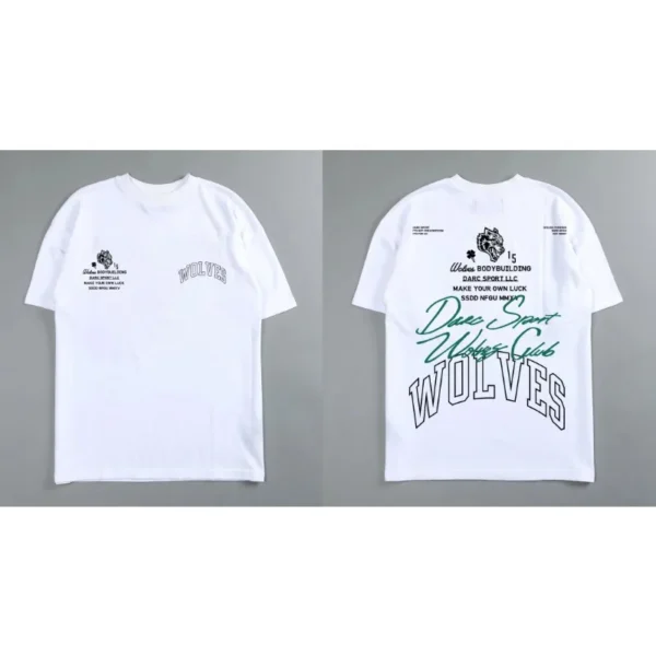 Darc Sport Wolves T-Shirts Oversized Bodybuilding Gym Men Clothing Fugees Graphic Short Sleeve Top Tees Darcsport T Shirts - Image 5