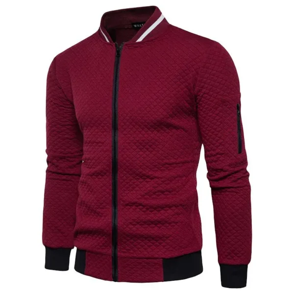 Men's Sweatshirts with Zipper Pockets Thin Solid Color Half Tracksuit Casual Outdoor Hooded Tracksuit Long Sleeves Jacket Coats - Image 3