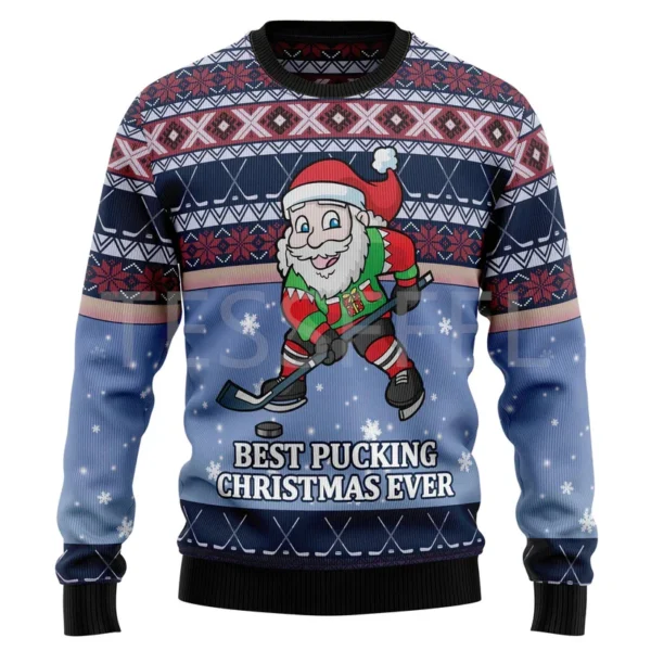 Cosplay Christmas Ugly Sweater Cartoon Dog Cat Santa Claus Tattoo Long Sleeves 3DPrint Autumn Winter Pullover Harajuku Casual 15 - Image 5