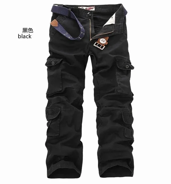 2024 New Tactical Pants Men Multi-pocket Washed Overalls Male Baggy Cargo Pants for Men Cotton Trousers Large Size 46 - Image 4