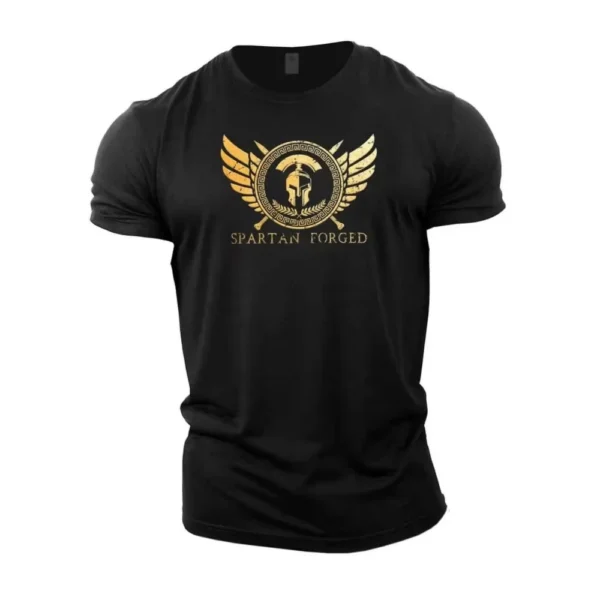 3D Printed Men's Summer Short Sleeve Running Sports Gym Muscle T-shirt Spartan Oversized Sports Casual High-quality Clothing - Image 4