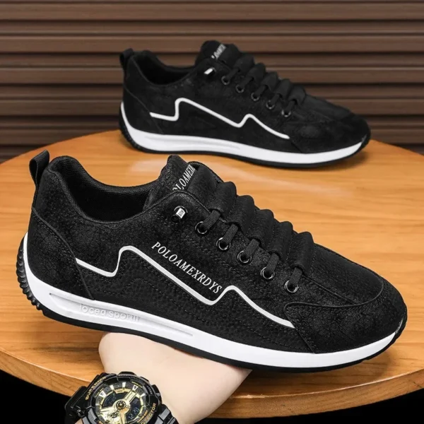Men's Casual Sneakers Sports Shoes for Men 2024 Spring Autumn Lace-up Men's Outdoor Sport Jogging Shoes Retro Vulcanized Shoes - Image 3