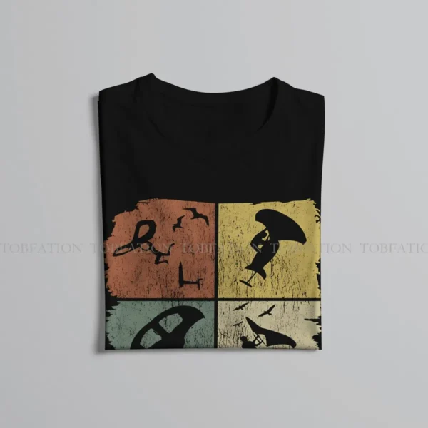 Wing Foiling Retro Vintage Newest TShirts Skysurfing Sky Surfing Extreme Sports Men Style Fabric Tops T Shirt O Neck  - Image 5