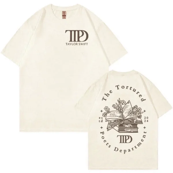 Tormented Poet Department Mark TTPD Printed T-Shirt Women's Men's Vintage Harajuku Fashion T-Shirt Casual Oversized T-Shirt - Image 4