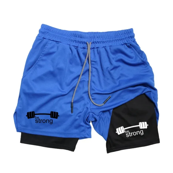 Men Running Shorts 2 In 1 Double-deck Sport Shorts Sportswear Gym Fitness Short Pants Training Jogging Bottom Men's Clothing - Image 5