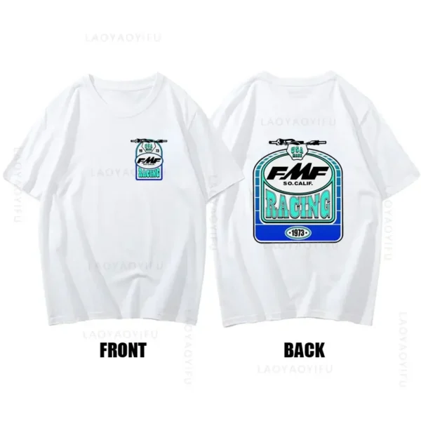 Hot Sale FMF Racing Exhaust Ama Motocross Tee Round Neck Fashion Clothing Short Sleeves Summer Mens Cool Top 100%Cotton T Shirt - Image 3