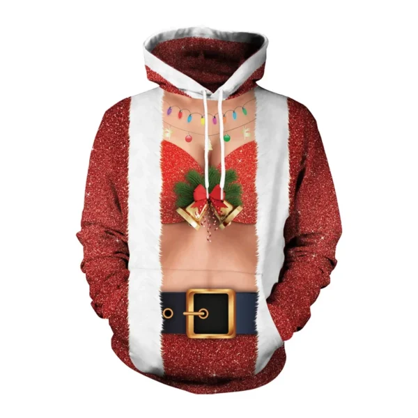 Merry Christmas Graphic Hoodie Fashion Santa Claus Snowflake 3D Printed Hoodies For Men Clothes Casual Winter Pullovers Hoody - Image 3