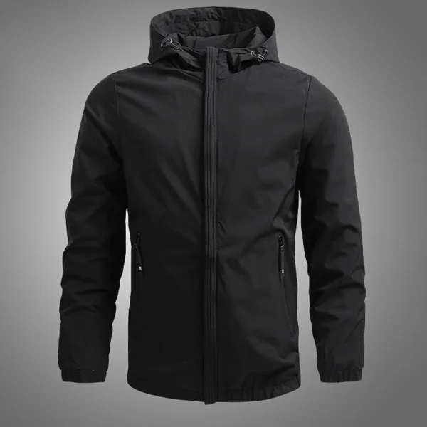 Windbreaker Hiking Sport Outwear Windproof Hooded Jacket Men Autumn Thin Breathable Outdoor Sportwear Hoodies Men's Clothing Top - Image 2