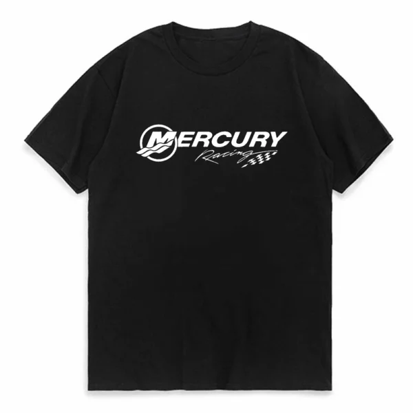 Hot Sale Summer 100% Cotton Mercury Racing logo T Shirt Men Racing Short Sleeves Cool Tee Hip Hop Streetwear T-shirt - Image 4