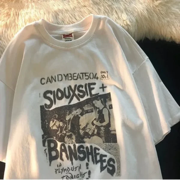 Summer Women Letter Printing Oversized Short Sleeve cotton T-shirt Man Hip Hop Short Sleeve Streetwear Vintage Clothes Loose Tee