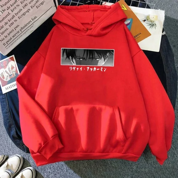 New Women Men Hoodies Anime Levi Ackerman Printed Tops Casual Harajuku Sweatshirts Loose Pullover - Image 6
