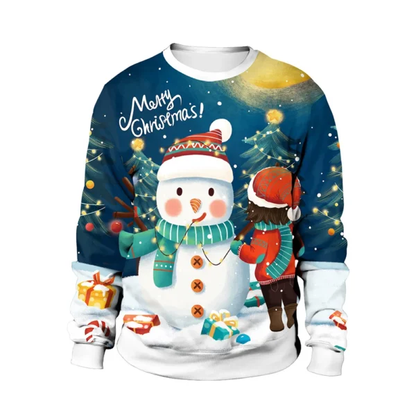 Unisex Ugly Christmas Print Pullover Sweater Shape For Men Women 3D Funny Hoodies Autumn Winter Sweaters Jumpers Tops - Image 4