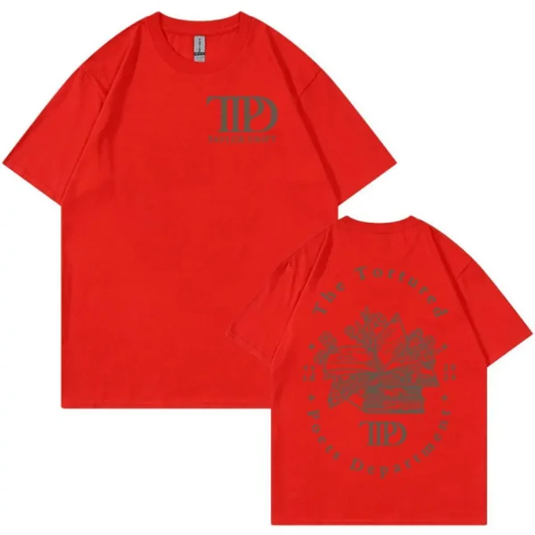 Tormented Poet Department Mark TTPD Printed T-Shirt Women's Men's Vintage Harajuku Fashion T-Shirt Casual Oversized T-Shirt - Image 2