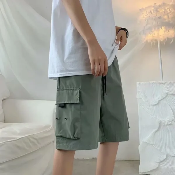 Streetwear Multi-Pocket Y2k Summer Cargo Shorts Mens Fashion Men's Shorts Loose Harajuku Baggy Straight Casual Short Pants - Image 4