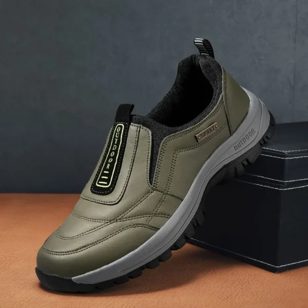 Outdoor Shoes Men Sneakers Autumn Slip-On Casual Men's Shoes Breathable Suede Leather Shoe Anti-skid Walking Shoe Hot Footwear - Image 3