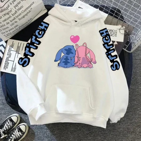 Lilo & Stitch Y2k Clothes Hoodie Woman Clothing Hoodies Stitch Disney Long Sleeve Sweatshirts Hooded Shirt Women's Sweat-shirt - Image 3