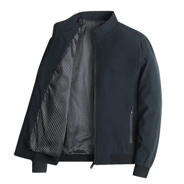 2024 Spring and Autumn New Business Style Men's Coat Fashion Simple Collar Jacket - Image 4