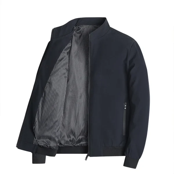 2024 Spring and Autumn New Business Style Men's Coat Fashion Simple Collar Jacket - Image 5