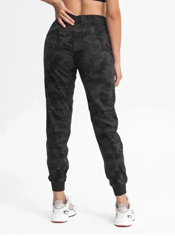 Naked Feel Camo Joggers Women Drawstring Waist Workout Yoga Tapered Sweatpants Track Cuff Sport Pants With Pockets - Image 4