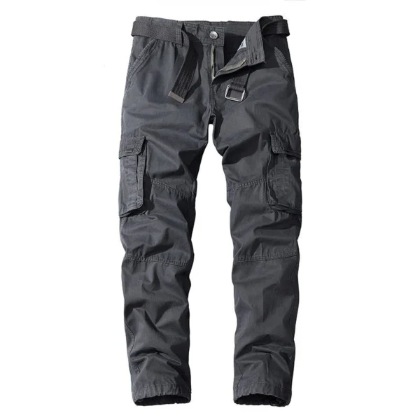 Men's Military Trousers Casual Cotton Solid Color Cargo Pants Men Outdoor Trekking Traveling Trousers Multi-Pockets Work Pants - Image 5