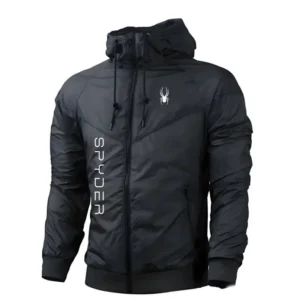 2024SPYDER- Casual Men's zip-up Jacket, Trench coat, hoodie, Thin, Street brand, Plus Size, 3XL, High quality, Spring, Fall,