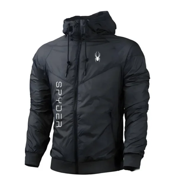 2024SPYDER- Casual Men's zip-up Jacket, Trench coat, hoodie, Thin, Street brand, Plus Size, 3XL, High quality, Spring, Fall,