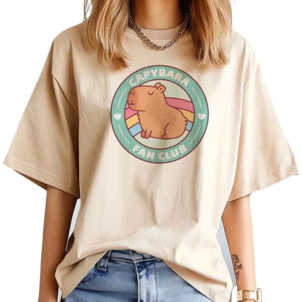 Capybara t-shirts women designer top girl harajuku manga clothing