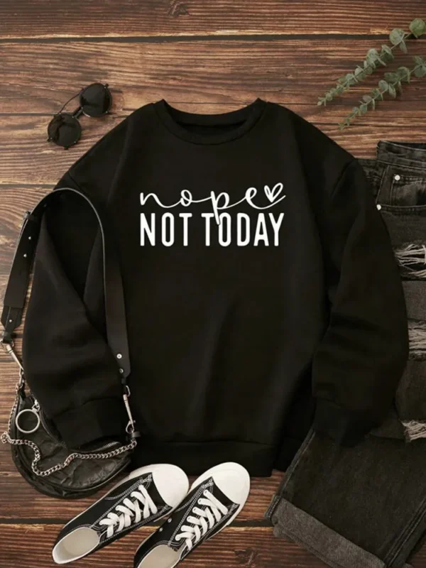 Winter Plus Size Women's Sweat-shirt Round Neck Loose Sweatshirts With Print Oversized Outerwear Female Sweatshirt Clothing Tops - Image 2